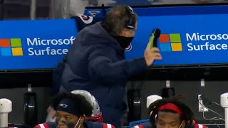 Bill Belichick THROWS Phone on Sideline (Rage)