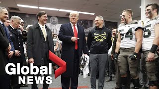 'Can I play today?': Trump gives pep talks ahead of Army-Navy college football game