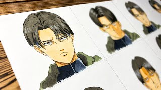 Drawing LEVI in 12 Different Anime Styles