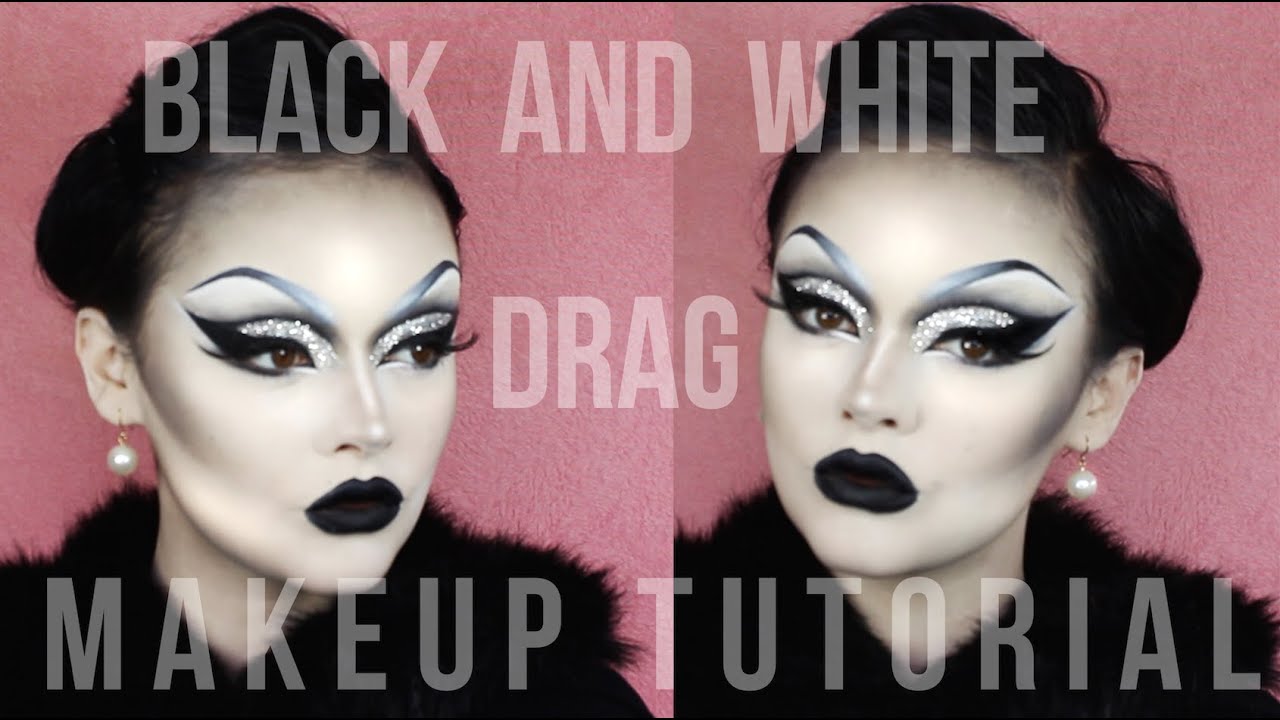 BLACK AND WHITE FILM NOIR Inspired Drag Makeup Tutorial YouTube