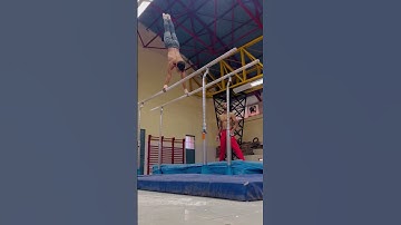 WAIT FOR END fail in double back on Gymnastics parallel bars  #shorts #ytshort #motivational