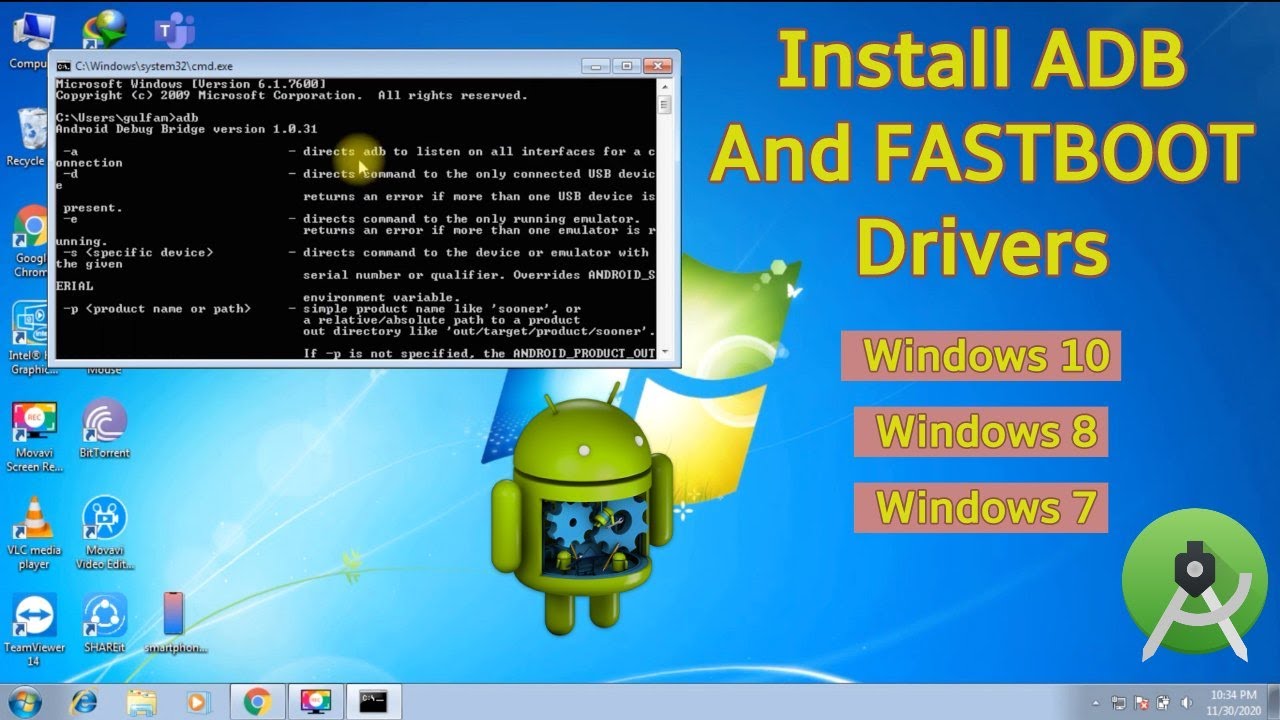 How To Install Adb And Fastboot Driver On Windows 10/8/7 Pc