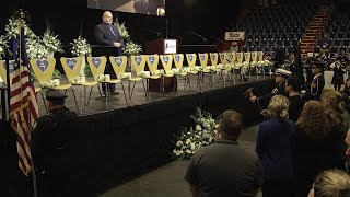 Lewiston, Maine remembers victims of mass shooting with somber ceremony