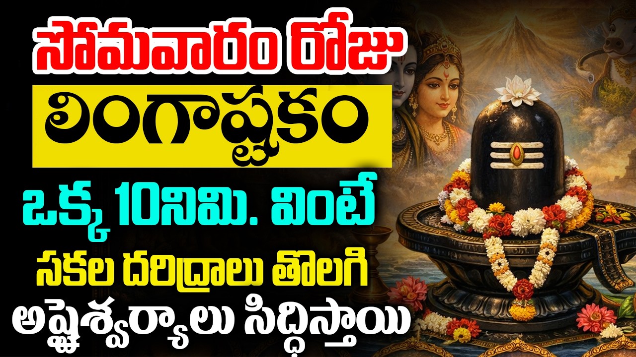 LIVE : సోమవారం రోజు లింగాష్టకం వింటే అష్టైశ్వర్యాలు సిద్ధిస్తాయి || Lord Shiva Songs Telugu