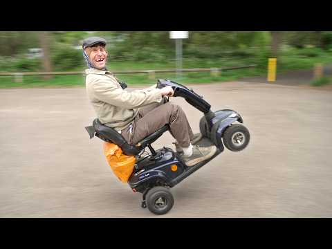 INSANELY POWERFUL MODIFIED MOBILITY SCOOTER PRANKS THE PUBLIC!