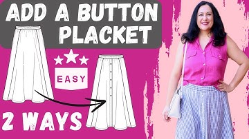 The best LITTLE ADD: REAL & FAUX button plackets. Easiest way! Integrated facing.