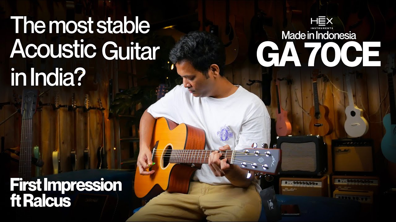 Hex GA70C - Natural matt Acoustic and Semi-Acoustic guitar
