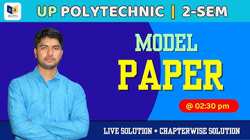 Applied Math - II Up Polytechnic 2nd Semester | MODEL PAPER, Live Solution by Rohit Sir