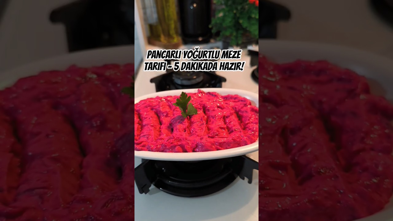 Rengiyle iştah açan pancarlı yoğurtlu meze!