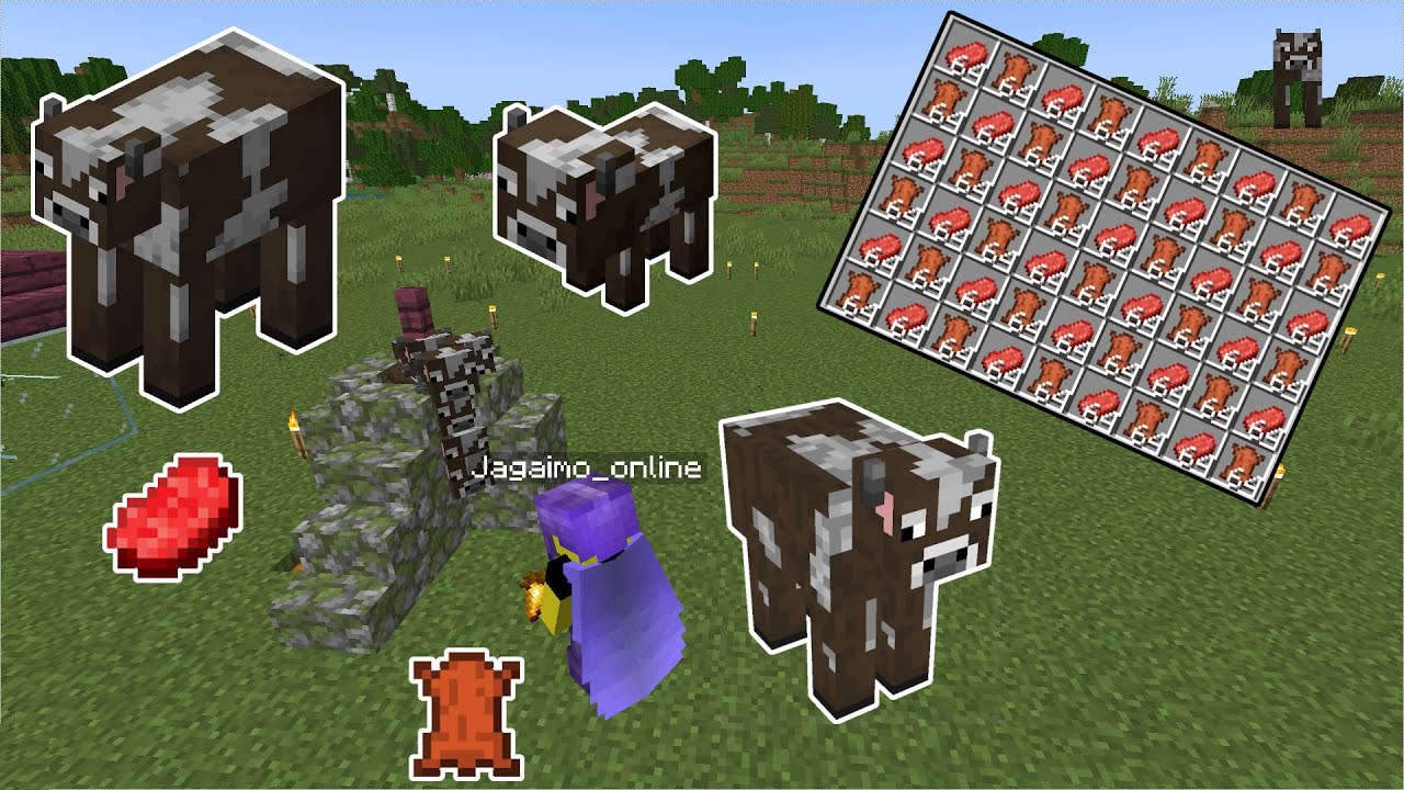 マイクラ1 18 1 17 初心者必見 最も簡単に作れる革 牛肉収穫機の作り方解説 全自動可 Minecraft Easiest Cow Farm マインクラフト Je ゆっくり実況 Java 便利装置 じゃがいもゲームブログ