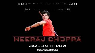 Neeraj Chopra's first throw of 2018 | Indian Javelin Thrower