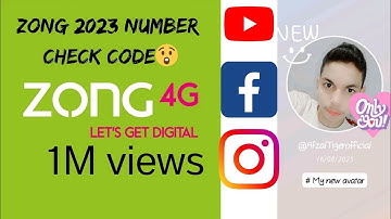 Zong new 2023 sim number check code#youtube #youtubevideo