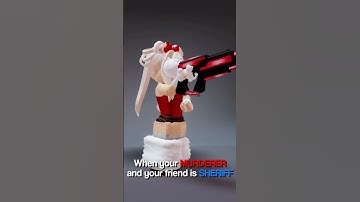 POV- When you get MURDERER and your friend get SHERIFF in MM2 [Ib- @lana’s life] #shorts