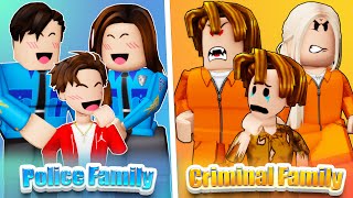 ROBLOX Brookhaven 🏡RP - FUNNY MOMENTS: Police Family and Crime Family | Roblox Idol