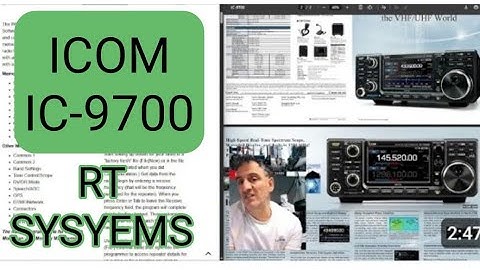 ICOM IC-9700 - RT SYSTEMS PROGRAMME SOFTWARE