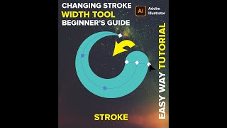 How to change stroke thickness using Width Tool in illustrator - adobe illustrator tutorial