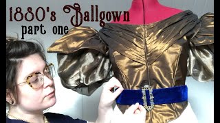 Sewing a Romantic, early Victorian 1830s Ballgown - part 1: Design and Bodice