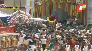 Bahuda Yatra 2020-Lord Jagannath Being Taken To His Chariot For Return Journey