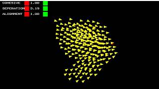Cohesion Separation Alignment behaviors.