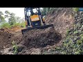 Fixing Mountain Road after Summer Monsoon Rain with JCB Backhoe Loader