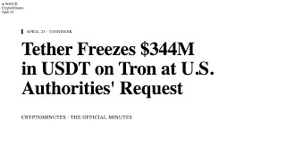 Tether Freezes $344M, Polymarket Weather Scandal, US Crypto Bill at Risk