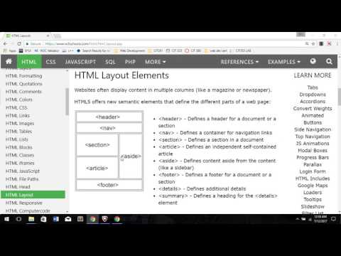 html tutorial #1.1 HTML Layout Elements