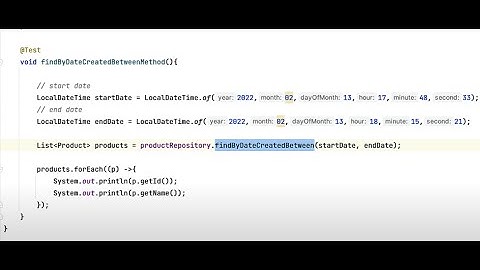 Spring Data JPA Query Method  - Find by Between | Date Range (StartDate and EndDate) Example