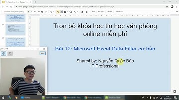 Bài 12: Microsoft Excel Data Filter cơ bản
