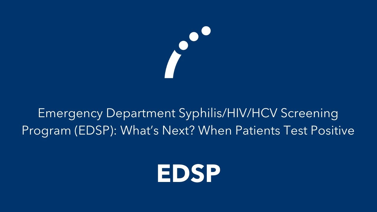 EDSP: What Next? When Patients Test Positive - YouTube