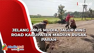 Jelang Arus Mudik, Jalur Ring Road Kabupaten Madiun Rusak Parah screenshot 3