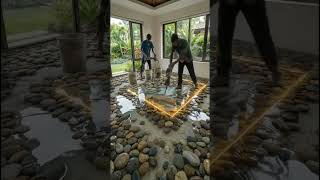 I Built a RIVER in My Bedroom! 🌊🔨 Satisfying DIY Epoxy Floor #shorts #epoxyresin #dreamhome   Smar