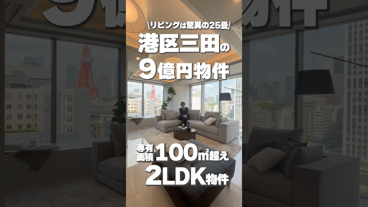 【東京タワーが近すぎる】10階リビングからの眺めが主役の 100㎡越え超高級2LDK
