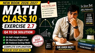 Exercise 2.7 Question 4, 5 & 6 Solved | Class 10 Maths PTB | Quadratic Word Problems | 2026-27