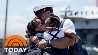 Jenna Bush Hager attends USS George H.W. Bush homecoming