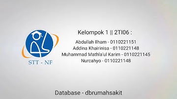 Database - dbrumahsakit - Kelompok 1 - 2TI06 - STT Terpadu Nurul Fikri