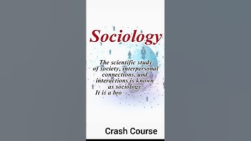 #sociology #socialscience #scope #definition #sociologylecture #crashcourse