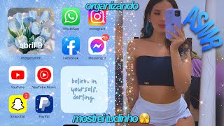 ASMR - TOUR E ORGANIZAÇÃO DO MEU CELULAR | mostrei tudo 🌀