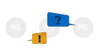 Question and exclamation speech bubbles 2D object doodle animation