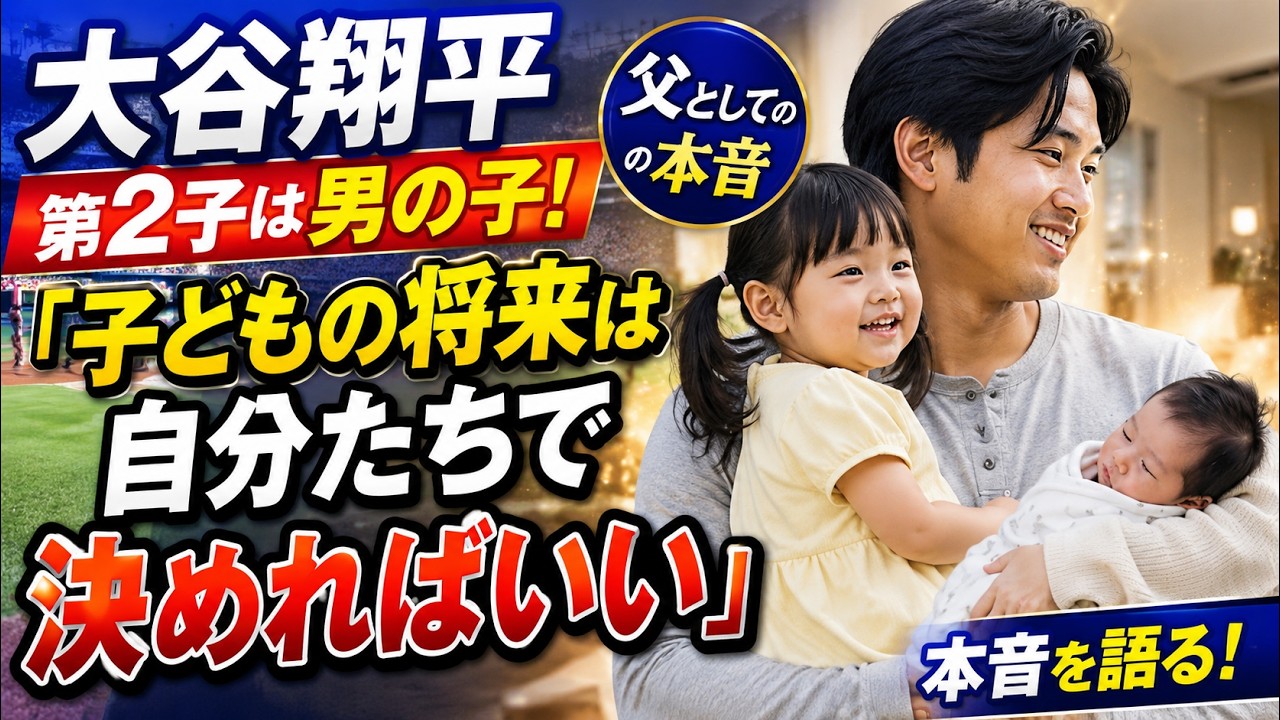 「野球をやってほしい？」大谷翔平が息子の未来について語った一言…父としての決断に注目集まる