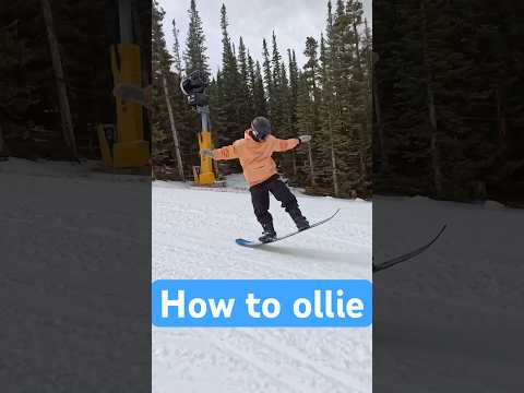 How to Ollie your snowboard #snowboarding