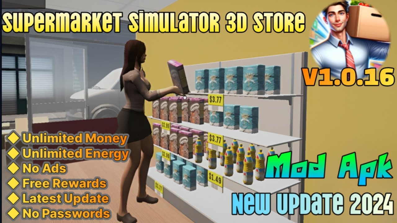 Supermarket Simulator 3D Store v1.0.16 Mod Apk Unlimited Money No
