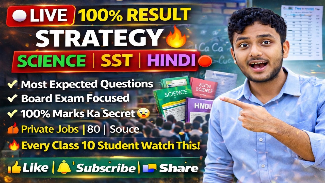 10th Board 2026 Most Expected Questions 💥 Science | SST | Hindi | Full Marks Guarantee Plan