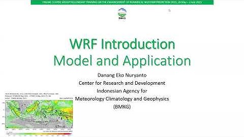 WRF Introduction: Model and Application