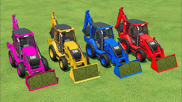 COLOURS OF TRACTOR ! GRASS LOADING WITH JCB LOADER | FARMING SIMULATOR 22 |