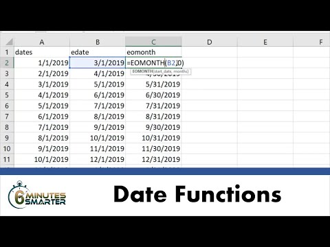 Use EDATE, EOMONTH, and NETWORKDAYS in Excel