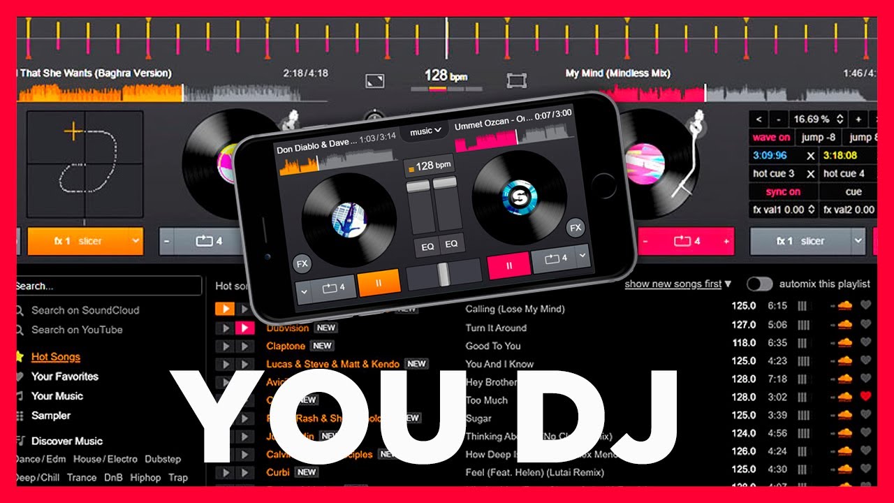 YOU DJ 💥Mezclar Música EN LINEA GRATIS💥 / 🔴MEZCLADOR GRATIS con Música