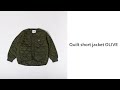 【商品紹介】Quilt short jacket OLIVE