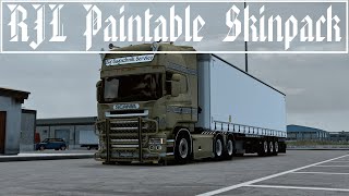 ⚫️[FREE] Euro Truck Simulator 2 | Changable Paintjob Pack for RJL ( variants)⚫️