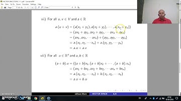 DEFINITION PROPERTIES AND EXAMPLES OF VECTOR SPACE -I