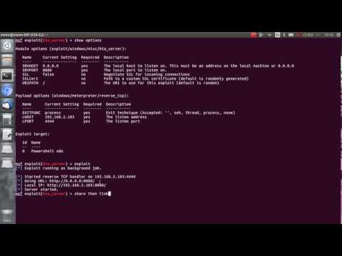 Hackademy. Hacking Windows 10 - XP with HTA-Attacke ( Metasploit )